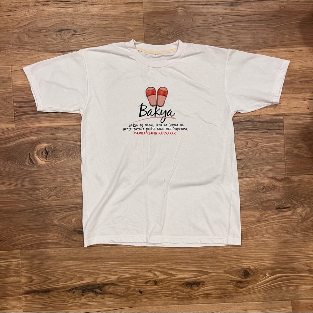 Philippines Filipino Tagalog Souvenir T Shirt White Medium Bakya